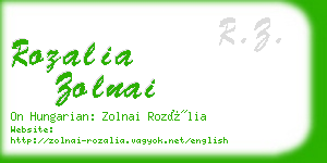 rozalia zolnai business card